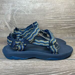Teva Hurricane XLT 2 Little Boy Sz 2 Blue Gold Hook & Loop Sports Trail Sandals